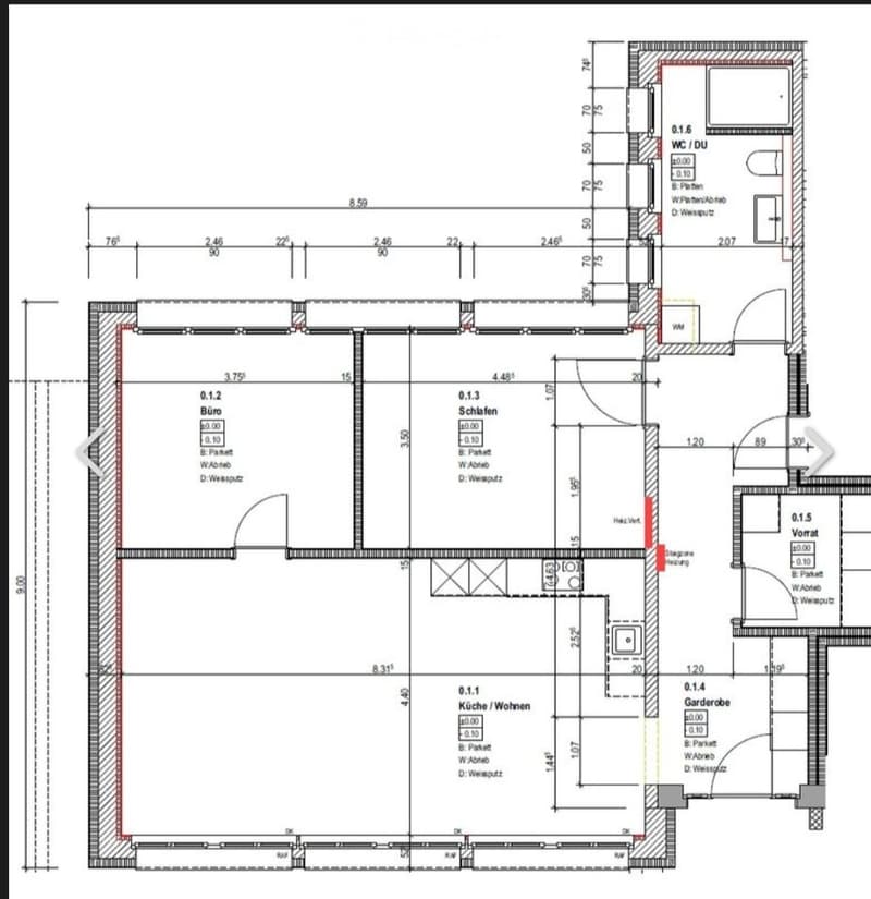 3.5 Wohnung EG, Erstvermietung (5)