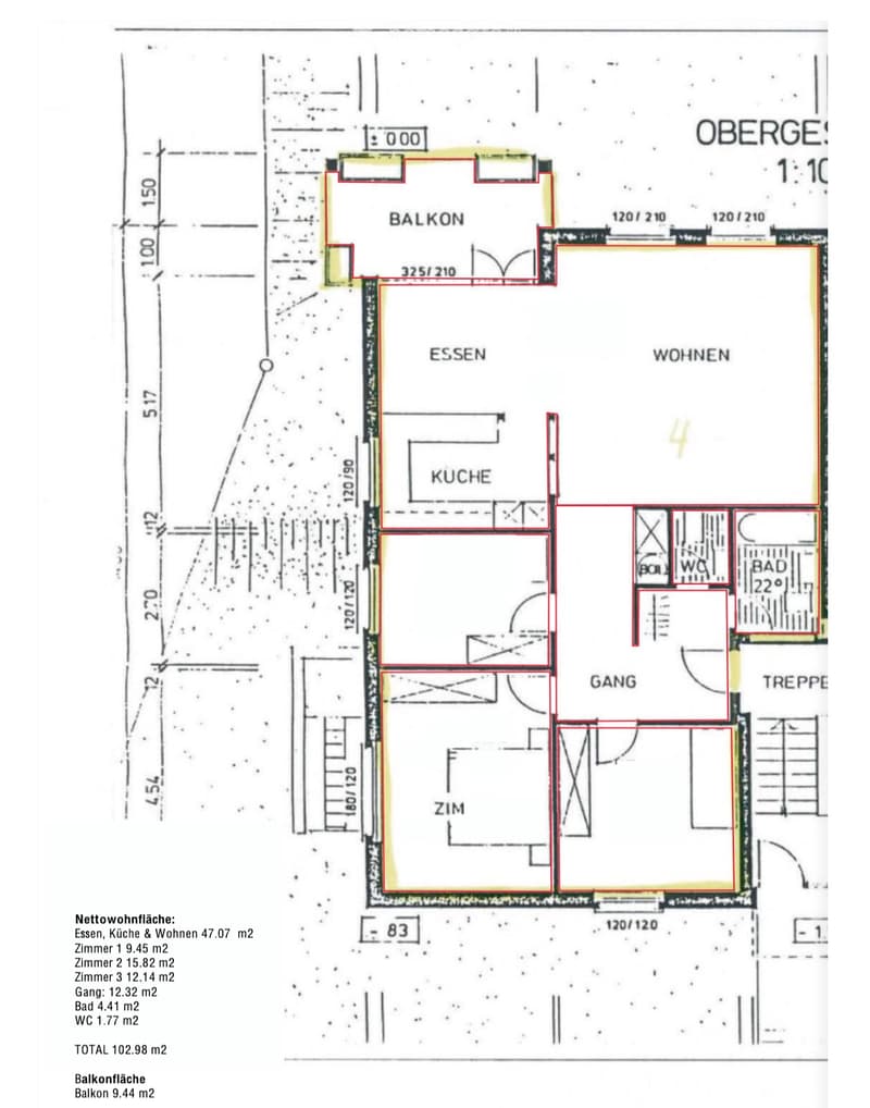 4½-Zimmer-Wohnung mit 118 m², sonnigem Balkon (5)