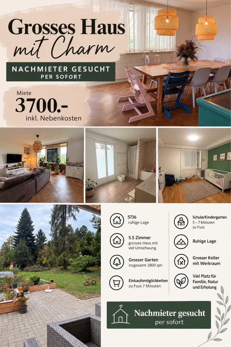 Grosses 5.5 Zimmer Haus mit viel Umschwung (1)