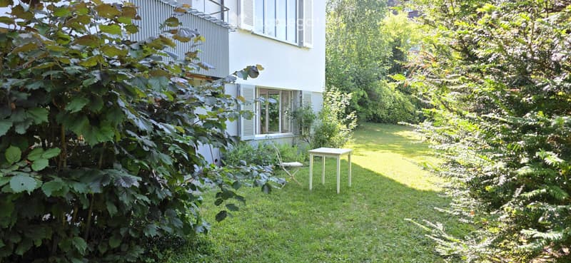 Grosse 2.5 Zi Whg mit Garten /gedecktem Sitzplatz und Kamin (3)