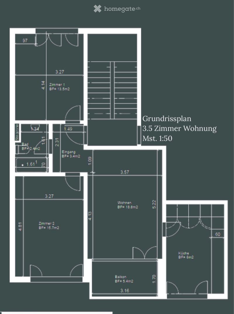 schöne 3.5-Zimmer-Wohnung in badweg 16, 3302 m (4)
