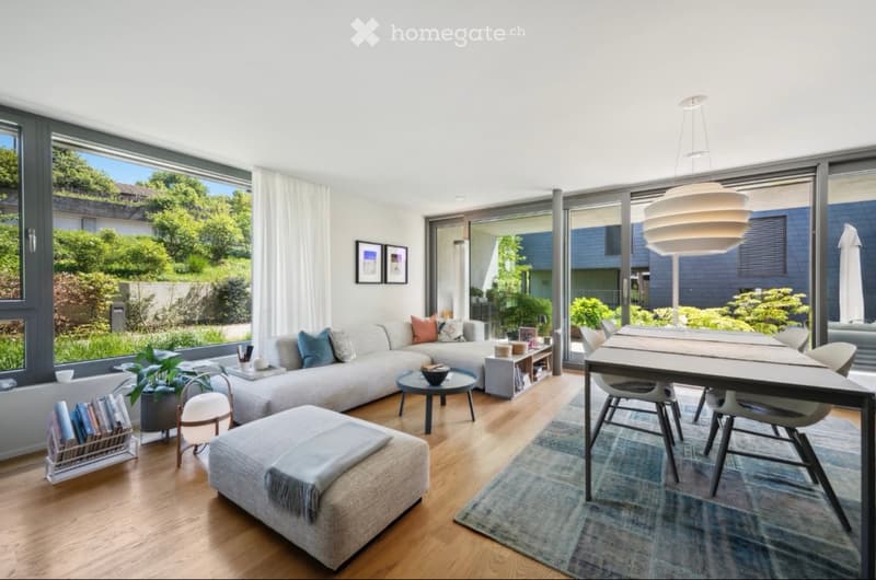 Hochwertige 3.5 Zi. Wohnung mit Garten,Terrasse,Garage,Klima (1)