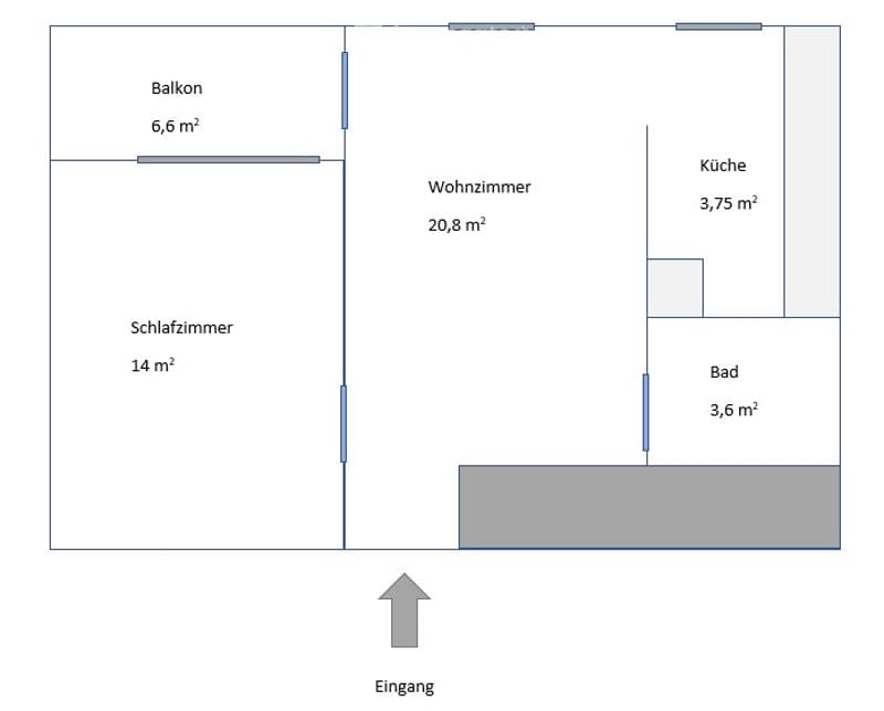 2,5 Zimmer Wohnung, per sofort, in der Nähe vom Spital (5)