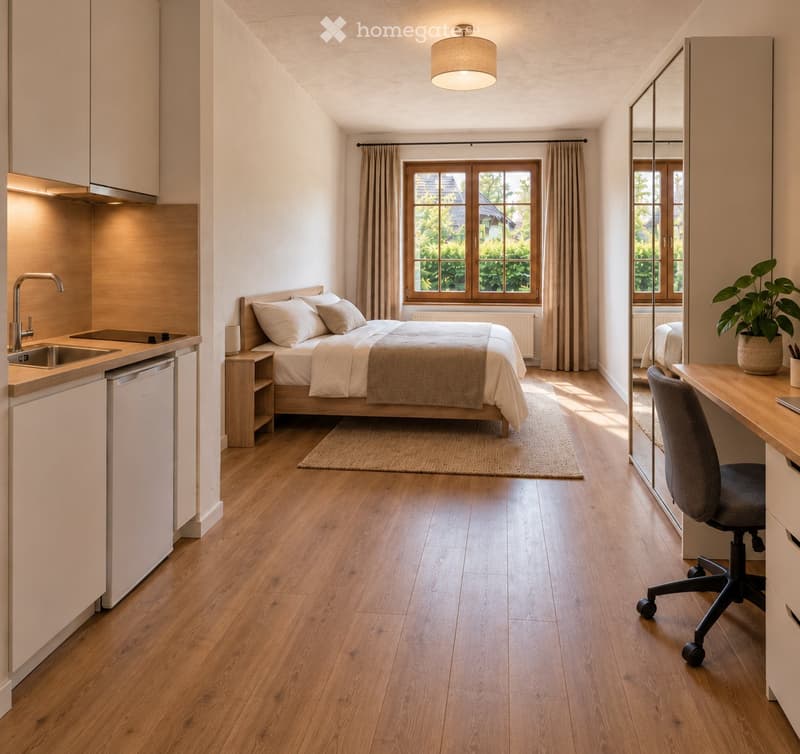1 Zimmer Wohnung bei Biel | 100 m² Gemeinschaft & Garten (2)