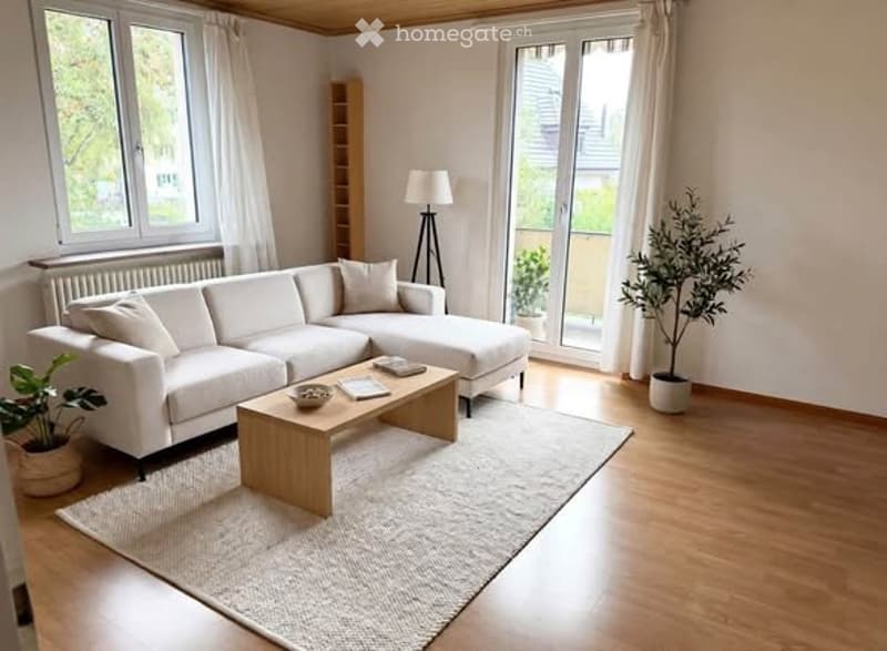 3.5-Zi Whg Garten + Balkon in ruhigem Quartier Buchs AG (1)