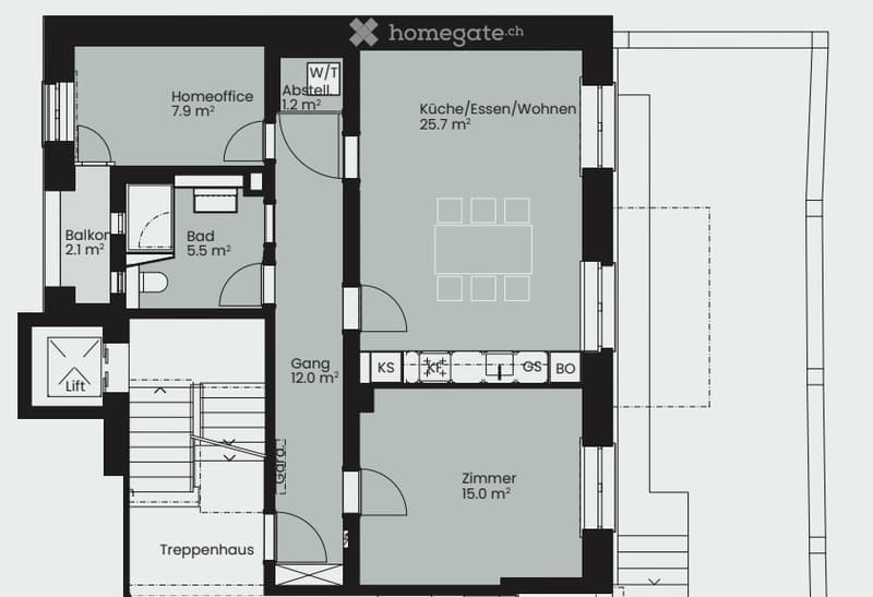 Nachmieter gesucht für hübsche 3.5 Zi-Whg (5)