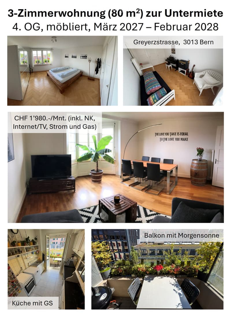 Möblierte 3-Zi-Wohnung, befristete Untermiete, ab 03.2027 (1)