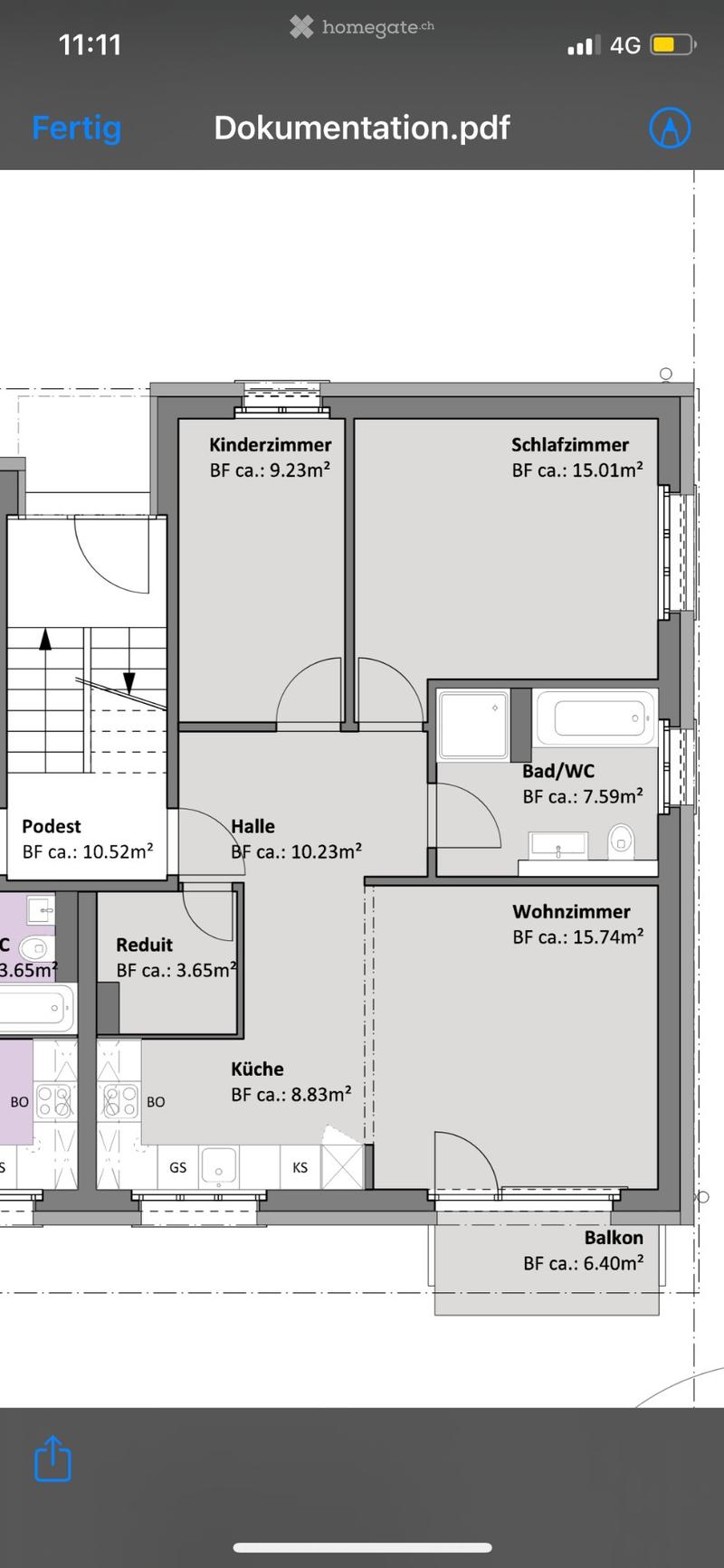 Nachmieter gesucht  renovierte 3½-Zimmerwohnung (4)