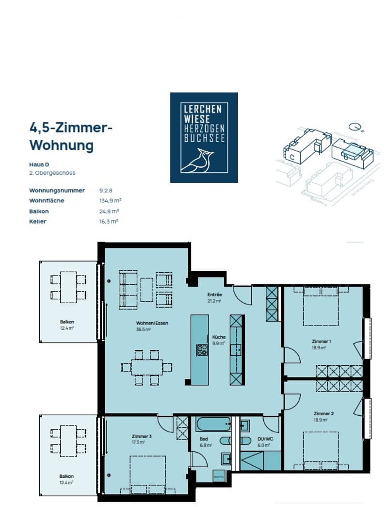 Moderne 4.5-Zimmer-Wohnung in ruhiger Lage (2)