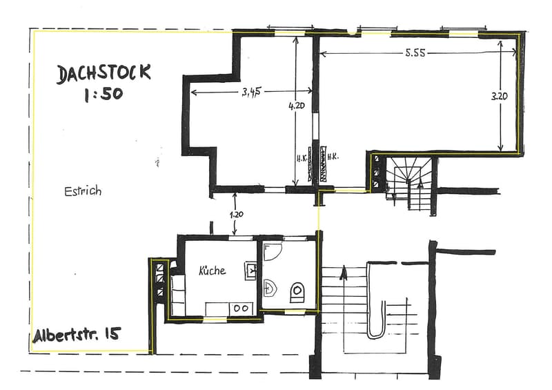 Möblierte 2-Zimmer-Dachwohnung - ideal für Singles (11)