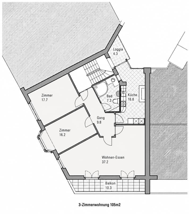 Grosszügige 3.5-Zimmer-Altbauwohnung mit Balkon und Loggia am Neuweilerplatz (11)
