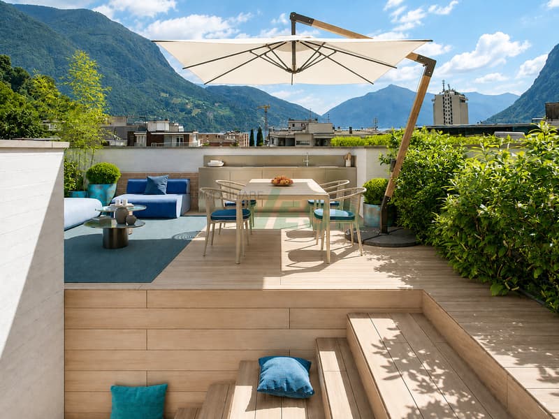 Splendido elegante attico duplex 4,5 locali con bellissimo roof-garden (1)