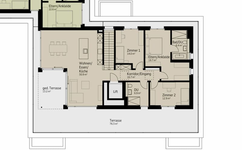199 m² | 4.5-Zi.-Attikawohnung | Erstbezug (8)