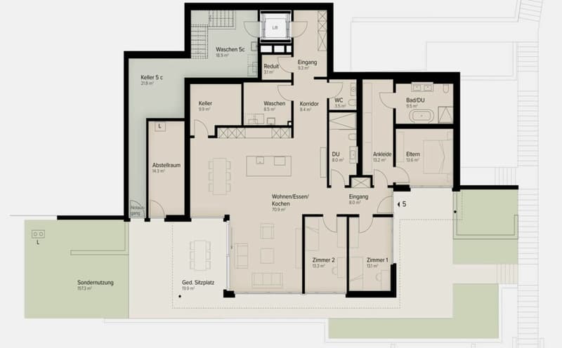 211 m² | Luxuriöses 4.5-Zimmer-Terrassenhaus - In den Reben (12)
