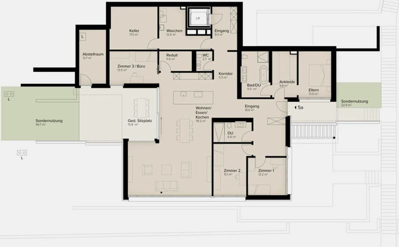 247 m² | Luxuriöses 5.5-Zimmer-Terrassenhaus - In den Reben (13)