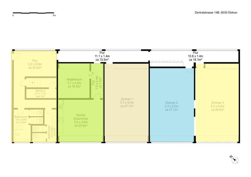 Einzelbüros ab 48 m2 bis 260 m2 zu vermieten inkl. Infrastrukturfläche (2)