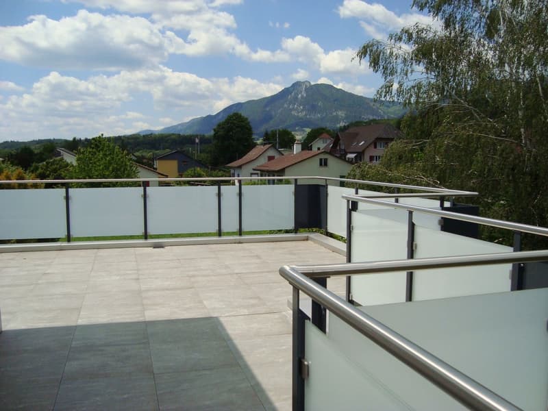 Terrasse/Balkon mit Aussicht