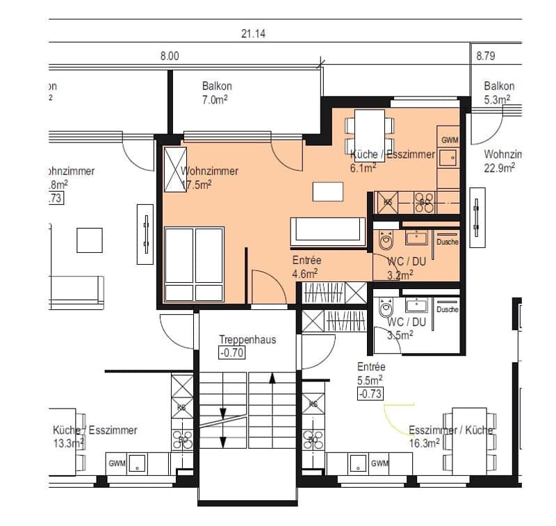 Moderne 1 1/2 Zimmerwohnung an ruhiger Lage zu vermieten! (7)