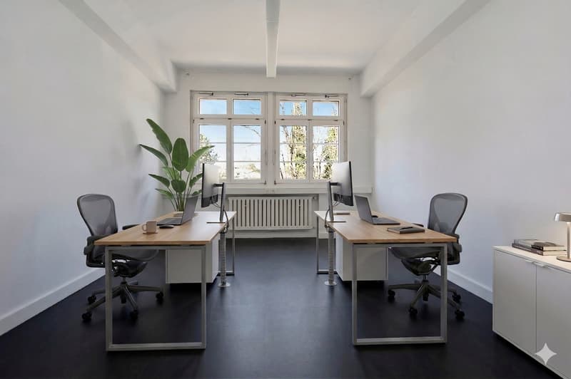 Einzelbüro mit Möblierungsvorschlag