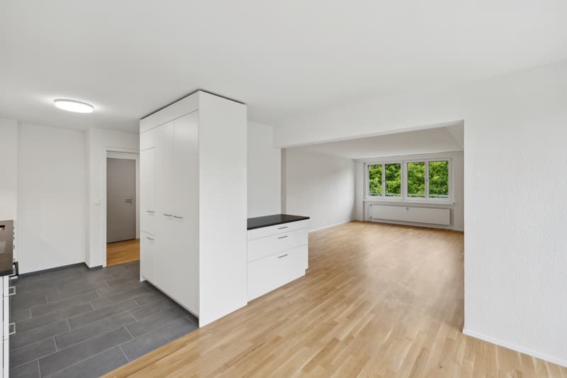 Küche + Wohnzimmer