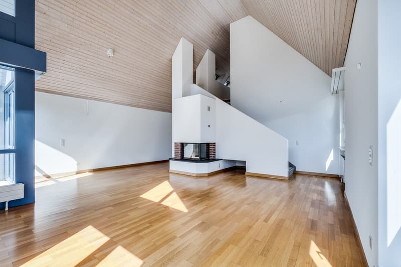 Wohnzimmer mit Cheminée