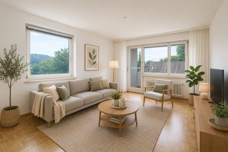 Charmante 4.5-Zimmer-Wohnung mit Balkon in Binningen (2)