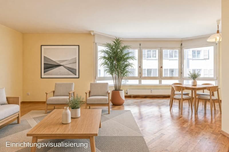 Wohnen mit Charme - helle 3.5 Z' Wohnung mit ruhigem Balkon zum Innenhof (2)