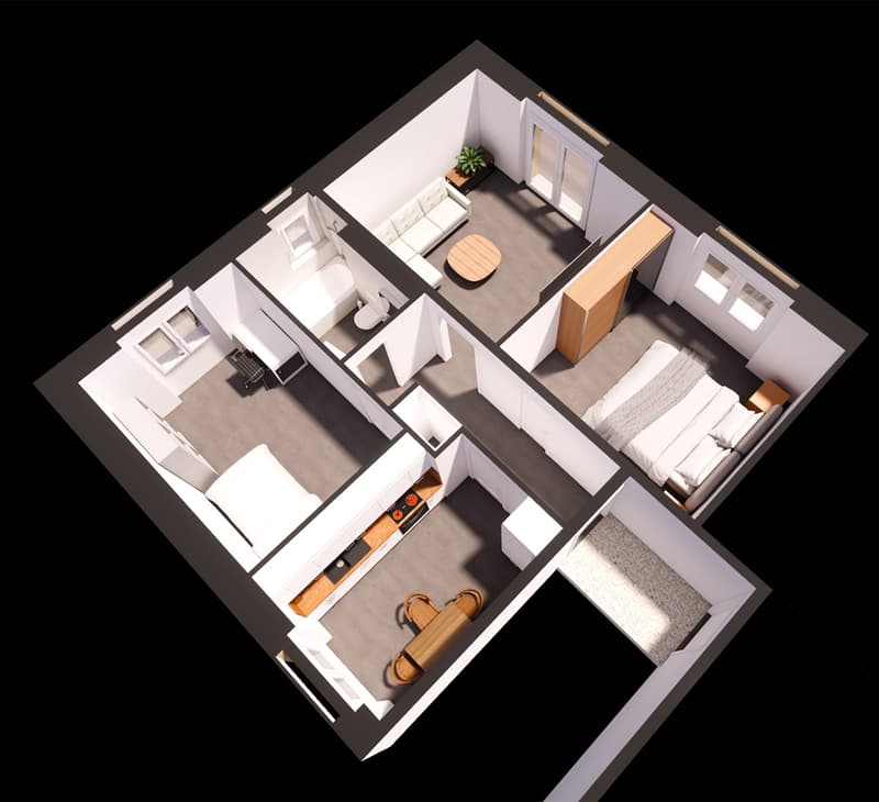 Kürzlich sanierte, moderne 3 Zimmer Wohnung mit Balkon – sofort verfügbar! (10)