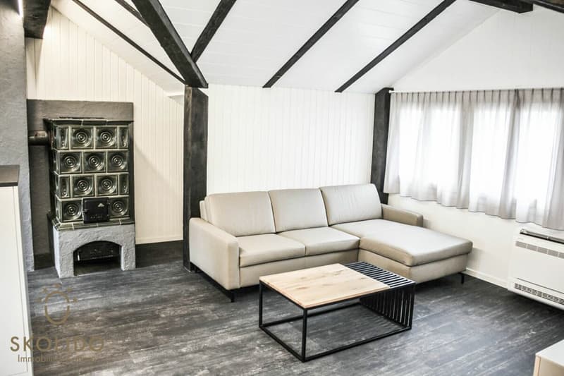 Bel appartement en duplex de 3,5 pièces, rénové et meublé, à Visp (17)