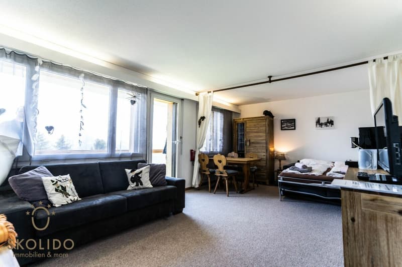 Grosses Studio-Apartment mit unverbaubarem Weitblick in der Aletscharena (1)