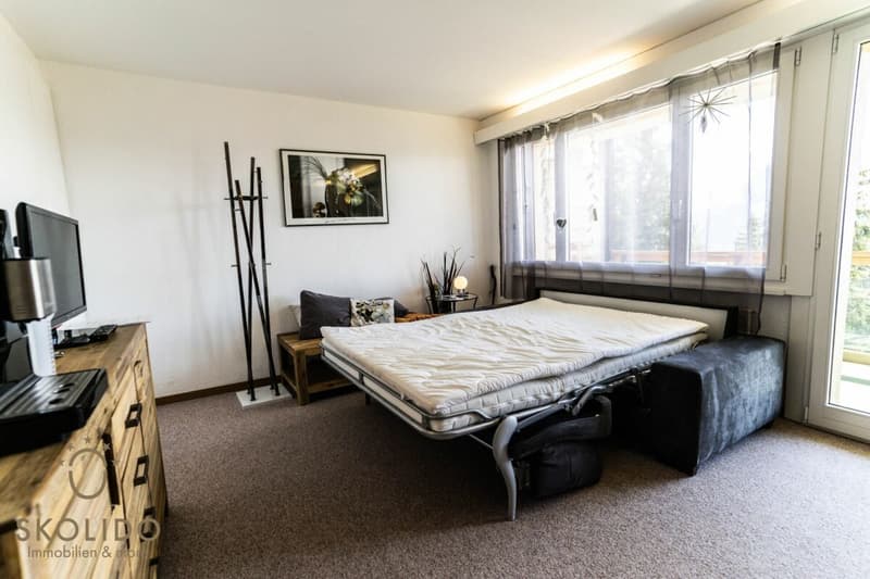 Grosses Studio-Apartment mit unverbaubarem Weitblick in der Aletscharena (7)