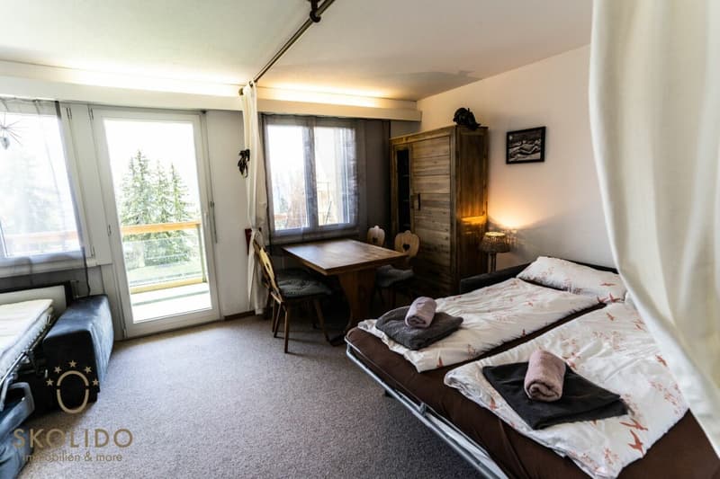 Grosses Studio-Apartment mit unverbaubarem Weitblick in der Aletscharena (5)
