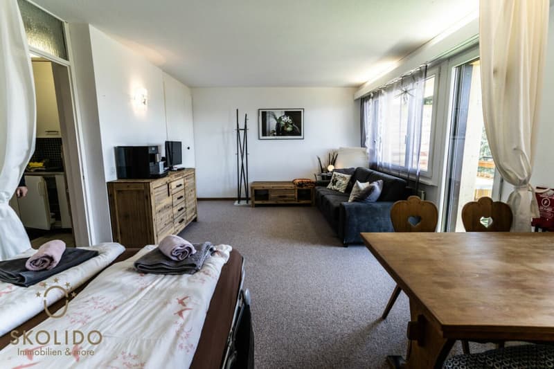 Grosses Studio-Apartment mit unverbaubarem Weitblick in der Aletscharena (3)