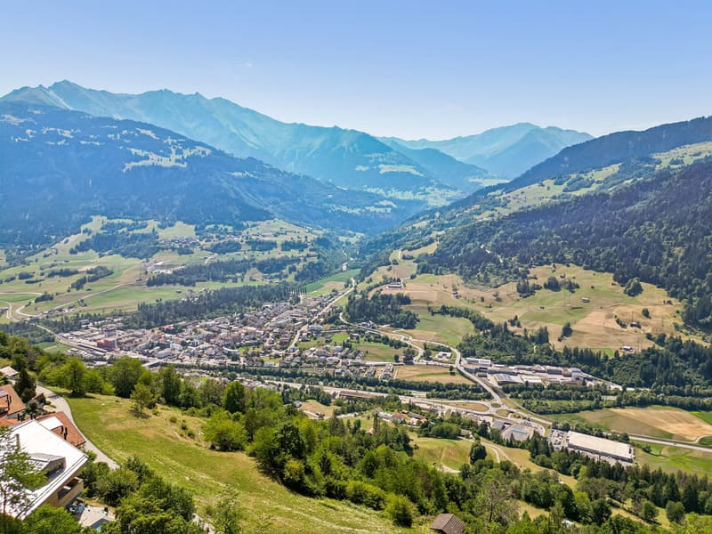 Ausblick vom Haus: Herrliches Bergpanorama