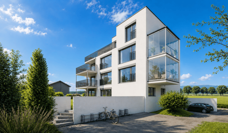 Bauland mit bewilligtem Projekt für MFH (1)