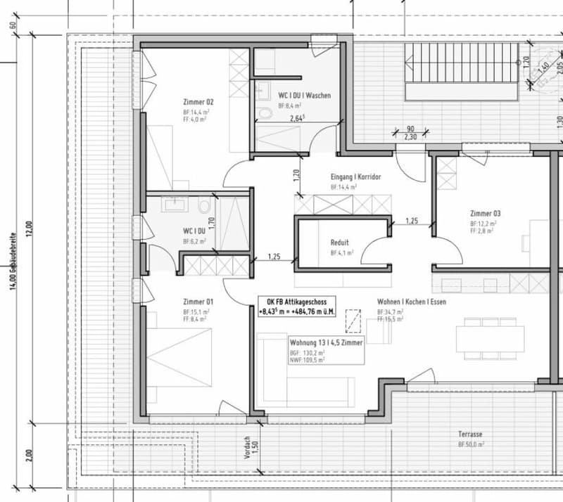 Über den Dächern - 4.5-Zimmer-Attikawohnung mit grosser Terrasse - Neubau in Niederbipp (6)