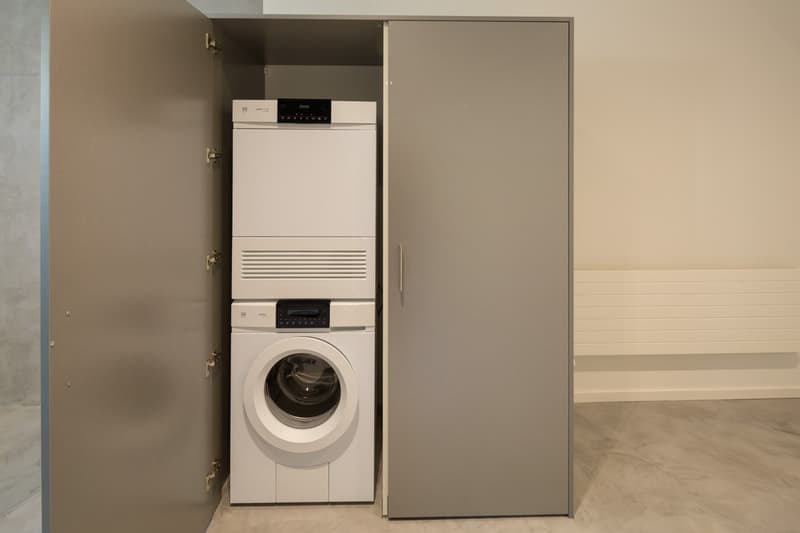 Laundry room with a washing machine and a dryer