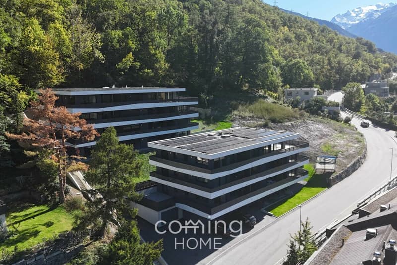 3.5-Zimmer-Neubauwohnung in Visp - nachhaltig, mit Talblick und Photovoltaikanlage (1)