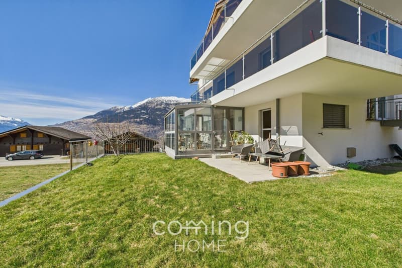 Stilvolle 5.5-Zimmer-Gartenwohnung mit Wintergarten und Bergsicht in Ried-Brig (2)