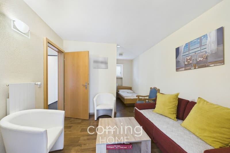 Pour y vivre ou pour les vacances : appartement de 4 pièces à Loèche-les-Bains avec vue panoramique sur les montagnes (4)
