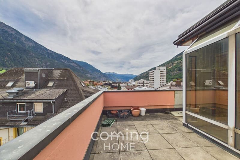 Spacieux appartement en attique avec terrasse panoramique - Brigue (17)