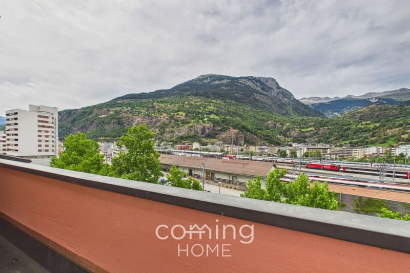 Spacieux appartement en attique avec terrasse panoramique - Brigue (16)