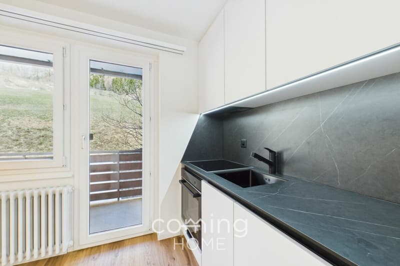 Studio rénové avec goût à Loèche-les-Bains, avec vue panoramique sur les Alpes et ascenseur (6)