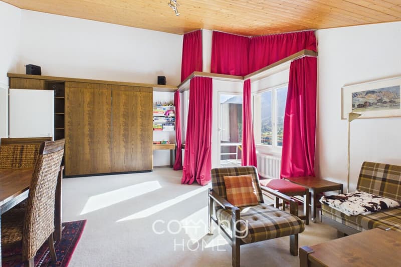 Sonnige 2.5 Zimmer-Dachwohnung in Leukerbad mit Bergsicht (3)