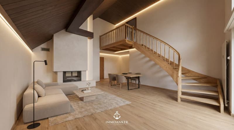 Lichtdurchflutete 4.5-Zimmer-Wohnung mit hoher Raumhöhe und Cheminée in Bottmingen (5)