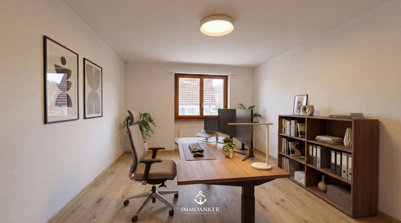 Lichtdurchflutete 4.5-Zimmer-Wohnung mit hoher Raumhöhe und Cheminée in Bottmingen (3)
