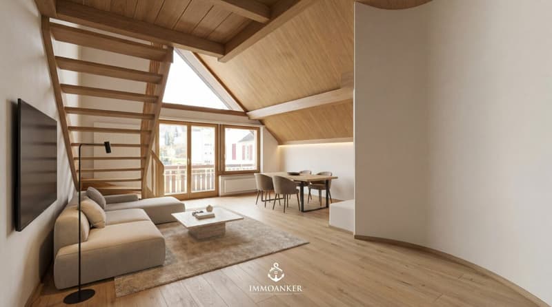 Lichtdurchflutete 4.5-Zimmer-Wohnung mit hoher Raumhöhe und Cheminée in Bottmingen (10)