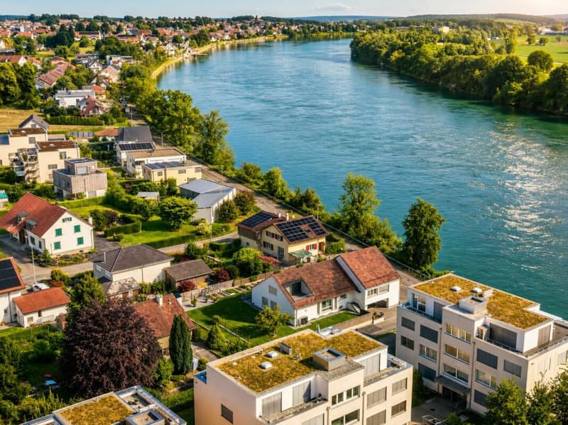 Luxuriöses Wohnen direkt am Rhein - exklusives 6.5-Zimmer-Einfamilienhaus mit traumhafter Aussicht (2)