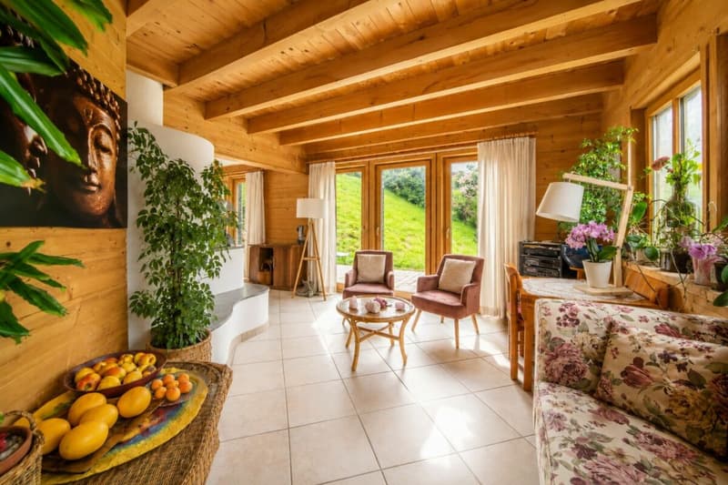 Einzigartiges Vollholzhaus aus Mondholz - gesund wohnen mit Bergsicht und vielseitigen Nutzungsmöglichkeiten (10)