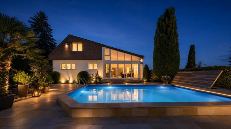 Exklusives Familienparadies mit Pool und Weitblick - grosszügiges 10-Zimmer-Einfamilienhaus in Bergdietikon (4)